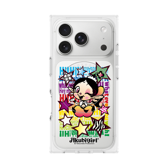 プレミアムスクエアケース with MagSafe［ アクビガール - スター ］