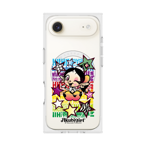 プレミアムスクエアケース with MagSafe［ アクビガール - スター ］