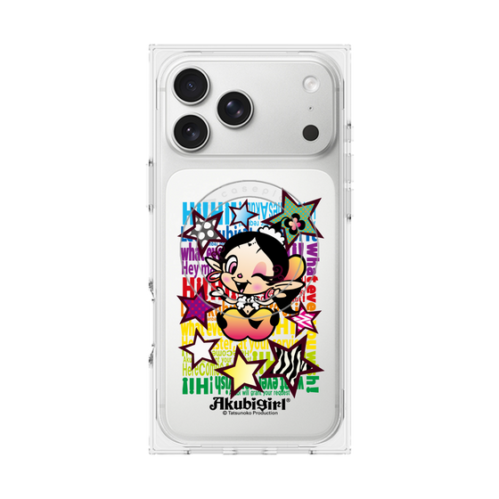 プレミアムスクエアケース with MagSafe［ アクビガール - スター ］