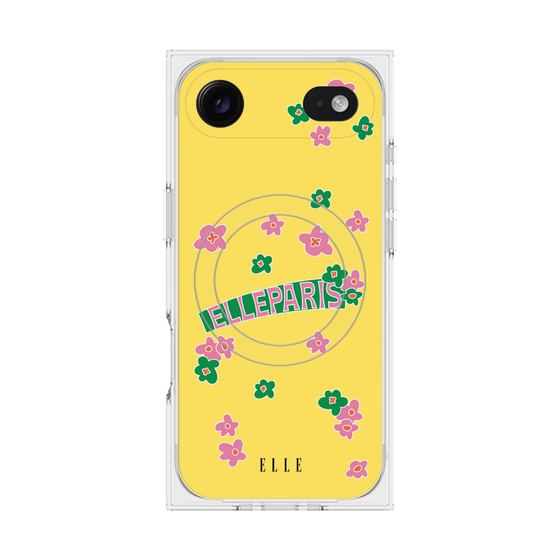 プレミアムスクエアケース with MagSafe［ ELLE - フラワー ］