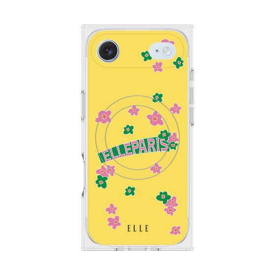プレミアムスクエアケース with MagSafe［ ELLE - フラワー ］