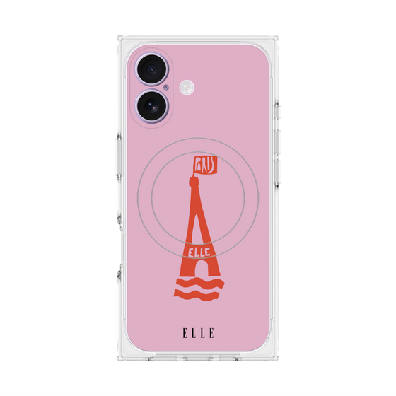 プレミアムスクエアケース with MagSafe［ ELLE - PARIS ］