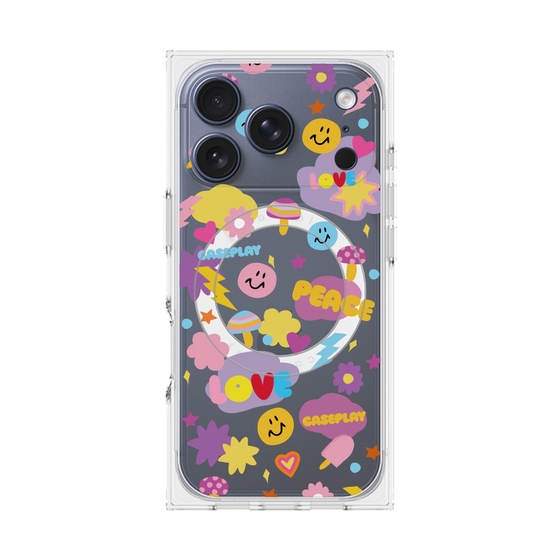 プレミアムスクエアケース with MagSafe［ オリジナル - LOVE & PEACE ］