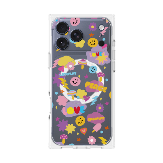 プレミアムスクエアケース with MagSafe［ オリジナル - LOVE & PEACE ］