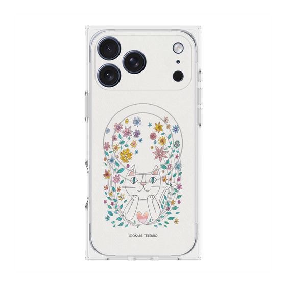 プレミアムスクエアケース with MagSafe［ おかべてつろう - もすこし力をぬいて生きてみようかな ］