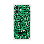 プレミアムスクエアケース with MagSafe［ ELLEgirl - レオパード - Green ］