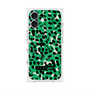 プレミアムスクエアケース with MagSafe［ ELLEgirl - レオパード - Green ］