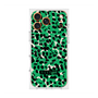 プレミアムスクエアケース with MagSafe［ ELLEgirl - レオパード - Green ］