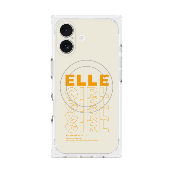 プレミアムスクエアケース with MagSafe［ ELLEgirl - ロゴ ］