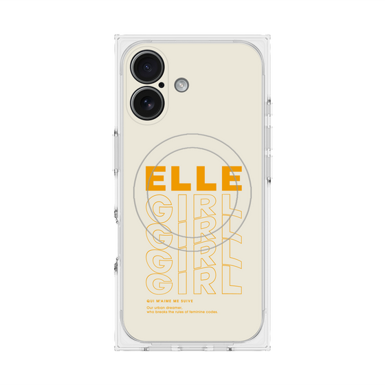 プレミアムスクエアケース with MagSafe［ ELLEgirl - ロゴ ］