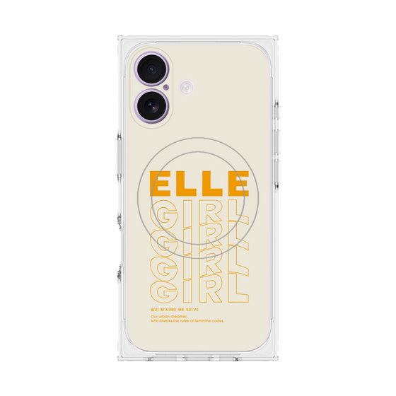 プレミアムスクエアケース with MagSafe［ ELLEgirl - ロゴ ］