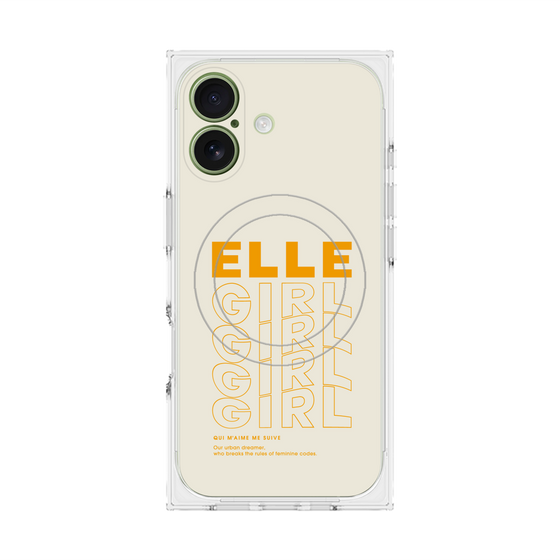 プレミアムスクエアケース with MagSafe［ ELLEgirl - ロゴ ］
