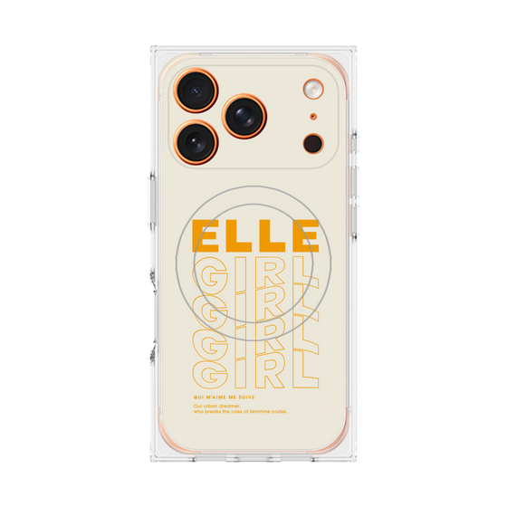 プレミアムスクエアケース with MagSafe［ ELLEgirl - ロゴ ］