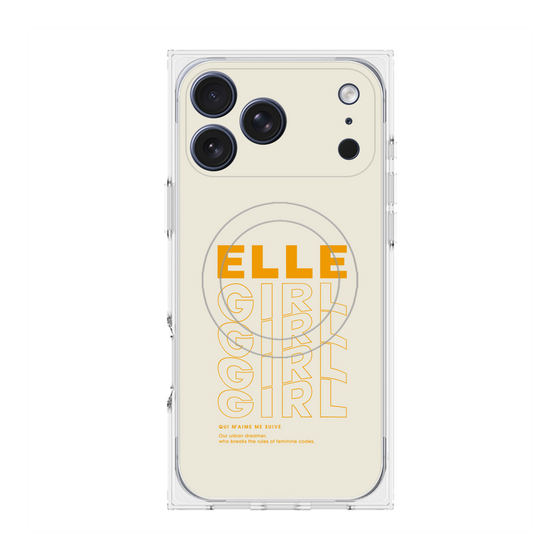 プレミアムスクエアケース with MagSafe［ ELLEgirl - ロゴ ］