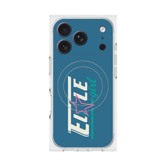 プレミアムスクエアケース with MagSafe［ ELLEgirl - レトロロゴ ］