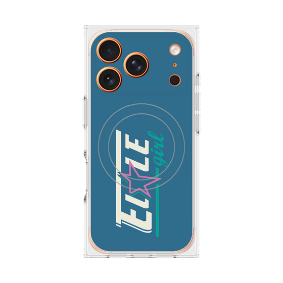 プレミアムスクエアケース with MagSafe［ ELLEgirl - レトロロゴ ］