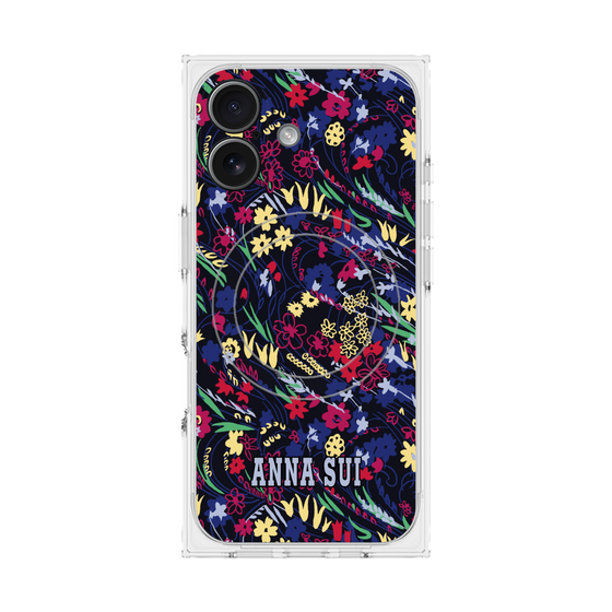 プレミアムスクエアケース with MagSafe［ ANNA SUI - スワーリングフワラー ］