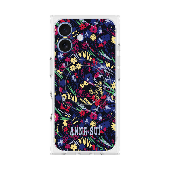 プレミアムスクエアケース with MagSafe［ ANNA SUI - スワーリングフワラー ］