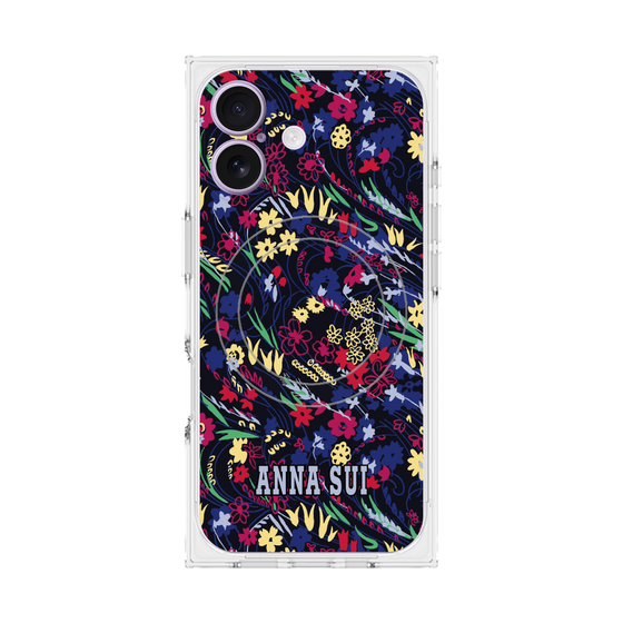 プレミアムスクエアケース with MagSafe［ ANNA SUI - スワーリングフワラー ］