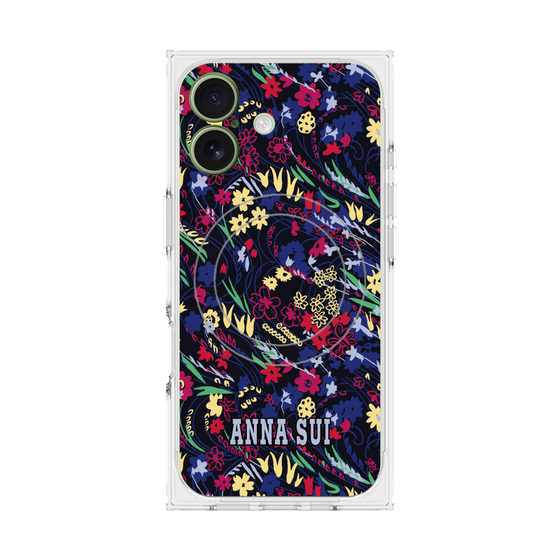 プレミアムスクエアケース with MagSafe［ ANNA SUI - スワーリングフワラー ］