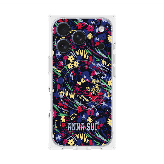 プレミアムスクエアケース with MagSafe［ ANNA SUI - スワーリングフワラー ］