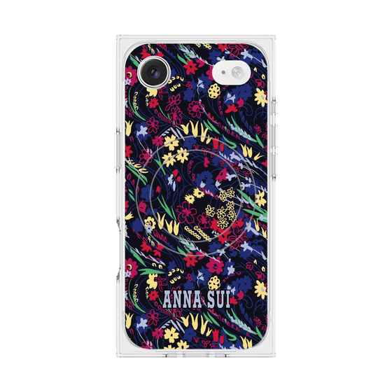 プレミアムスクエアケース with MagSafe［ ANNA SUI - スワーリングフワラー ］
