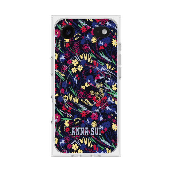 プレミアムスクエアケース with MagSafe［ ANNA SUI - スワーリングフワラー ］