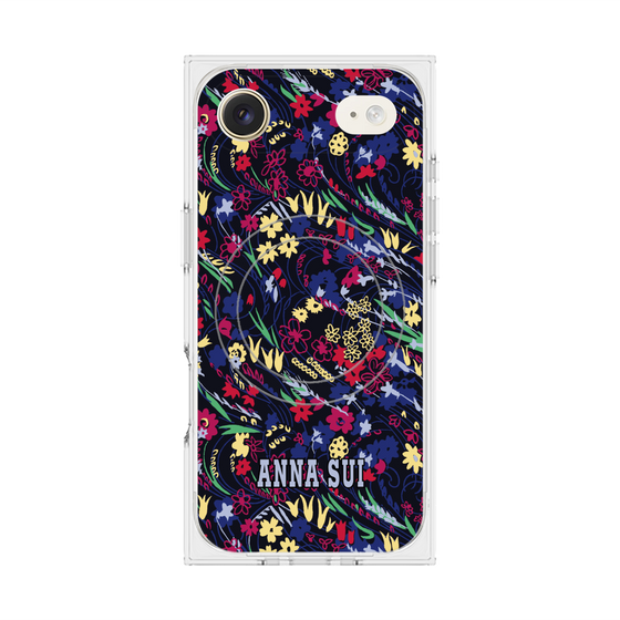 プレミアムスクエアケース with MagSafe［ ANNA SUI - スワーリングフワラー ］