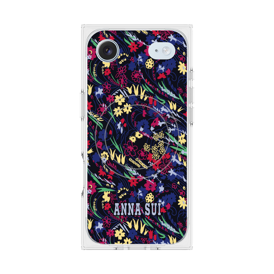 プレミアムスクエアケース with MagSafe［ ANNA SUI - スワーリングフワラー ］