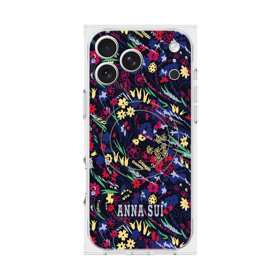 プレミアムスクエアケース with MagSafe［ ANNA SUI - スワーリングフワラー ］