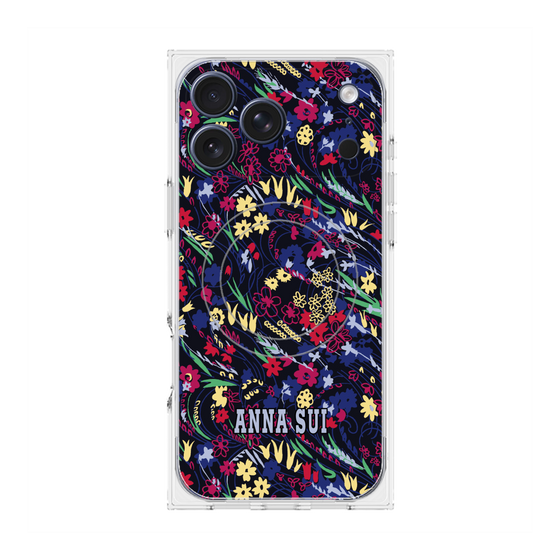 プレミアムスクエアケース with MagSafe［ ANNA SUI - スワーリングフワラー ］