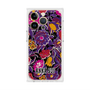 プレミアムスクエアケース with MagSafe［ ANNA SUI - ガーデンフワラー - マゼンタ ］