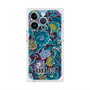 プレミアムスクエアケース with MagSafe［ ANNA SUI - ガーデンフワラー - シアン ］