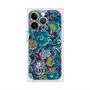 プレミアムスクエアケース with MagSafe［ ANNA SUI - ガーデンフワラー - シアン ］
