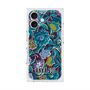 プレミアムスクエアケース with MagSafe［ ANNA SUI - ガーデンフワラー - シアン ］