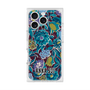 プレミアムスクエアケース with MagSafe［ ANNA SUI - ガーデンフワラー - シアン ］