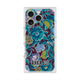 プレミアムスクエアケース with MagSafe［ ANNA SUI - ガーデンフワラー - シアン ］