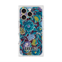 プレミアムスクエアケース with MagSafe［ ANNA SUI - ガーデンフワラー - シアン ］