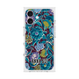 プレミアムスクエアケース with MagSafe［ ANNA SUI - ガーデンフワラー - シアン ］