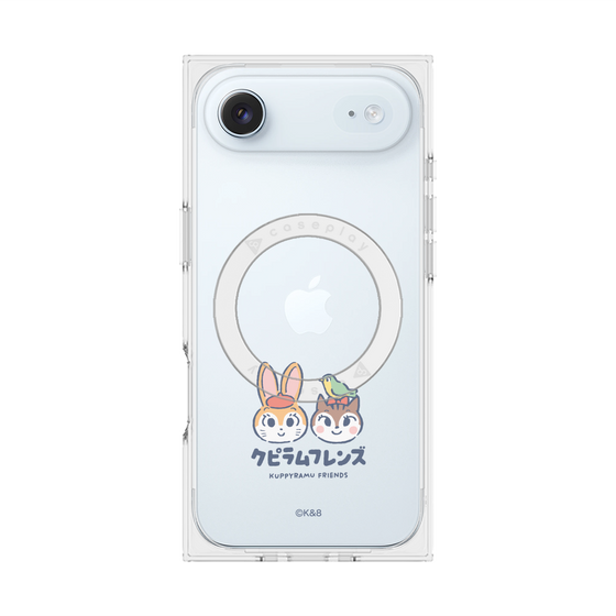 プレミアムスクエアケース with MagSafe［ クピラムフレンズ - ロゴ - 仲良し ］