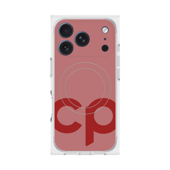 プレミアムスクエアケース with MagSafe［ オリジナル - CASEPLAYイニシャル - レッド ］