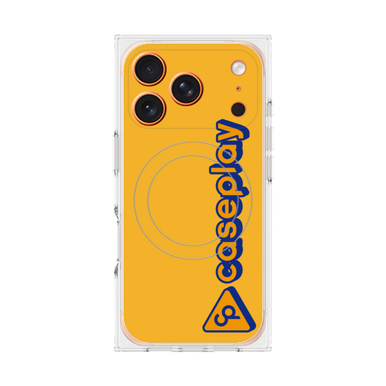 プレミアムスクエアケース with MagSafe［ オリジナル - CASEPLAYロゴタイプ - オレンジ ］