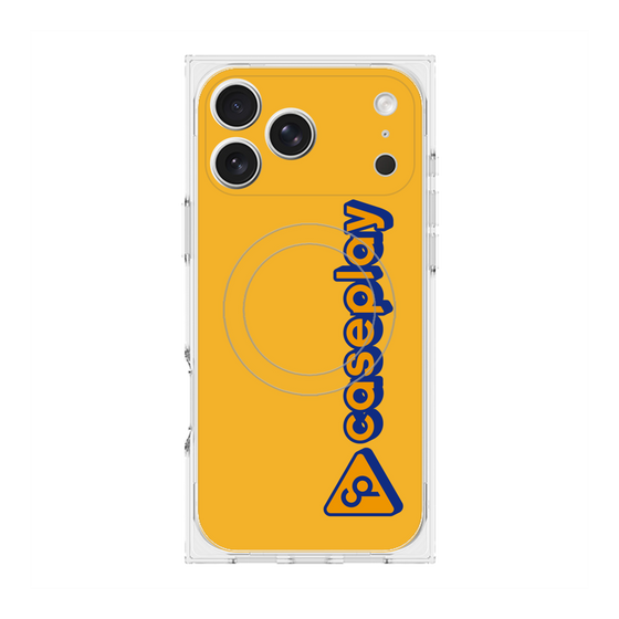 プレミアムスクエアケース with MagSafe［ オリジナル - CASEPLAYロゴタイプ - オレンジ ］
