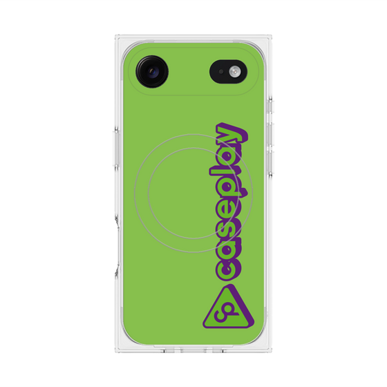 プレミアムスクエアケース with MagSafe［ オリジナル - CASEPLAYロゴタイプ - グリーン ］