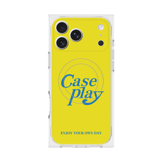 プレミアムスクエアケース with MagSafe［ オリジナル - ENJOY YOUR OWN DAY - イエロー ］