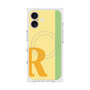 プレミアムスクエアケース with MagSafe［ オリジナル - initial color line - R yellow ］
