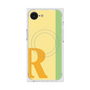 プレミアムスクエアケース with MagSafe［ オリジナル - initial color line - R yellow ］