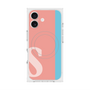 プレミアムスクエアケース with MagSafe［ オリジナル - initial color line - S pink ］