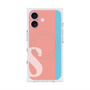 プレミアムスクエアケース with MagSafe［ オリジナル - initial color line - S pink ］