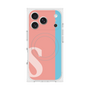 プレミアムスクエアケース with MagSafe［ オリジナル - initial color line - S pink ］